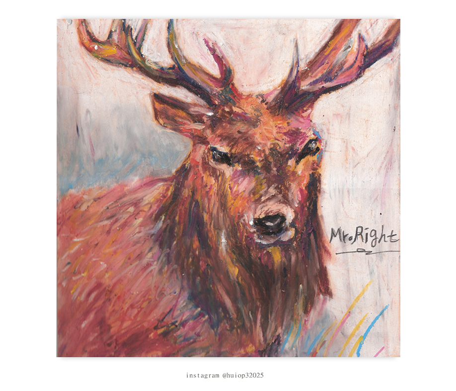 蠟筆畫、雄獅粉蠟筆、oil pastel